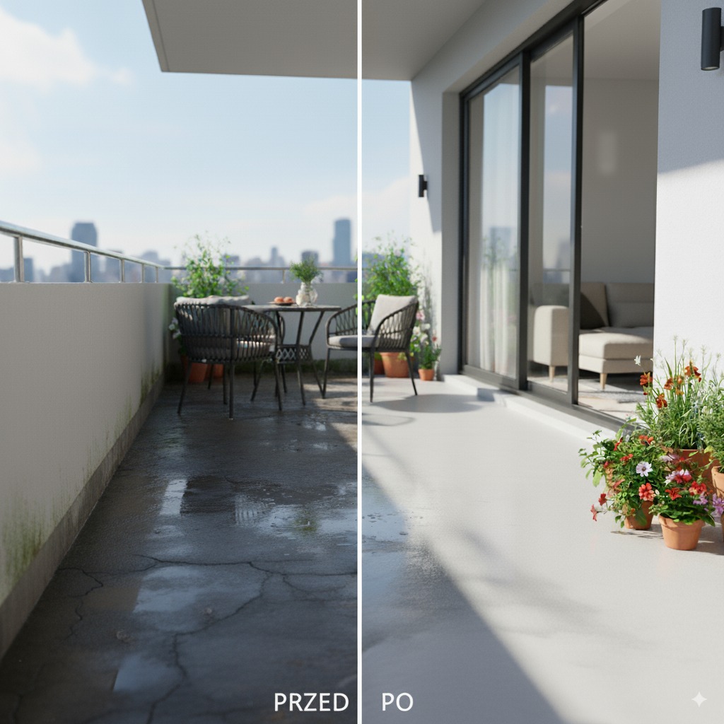 Hydroizolacja balkonu. Posadzka na balkonie.